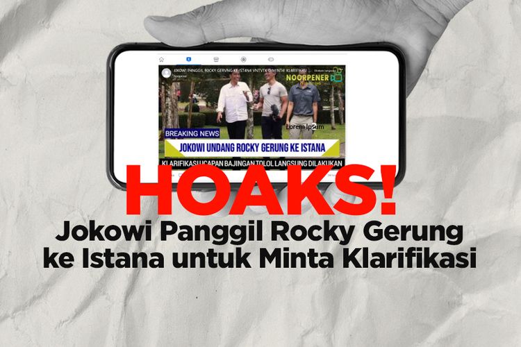 Hoaks! Jokowi Panggil Rocky Gerung ke Istana untuk Minta Klarifikasi