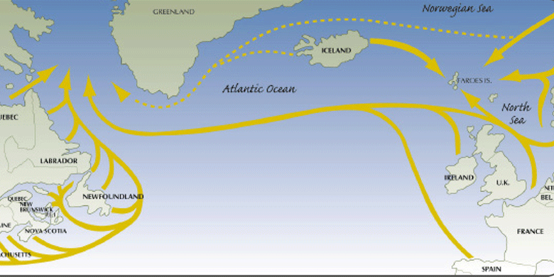 Jalur migrasi salmon atlantik