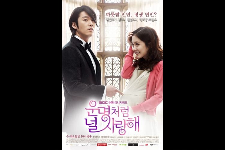 Jang Na Ra dan Jang Hyuk dalam serial drama Fated to Love You (2014).