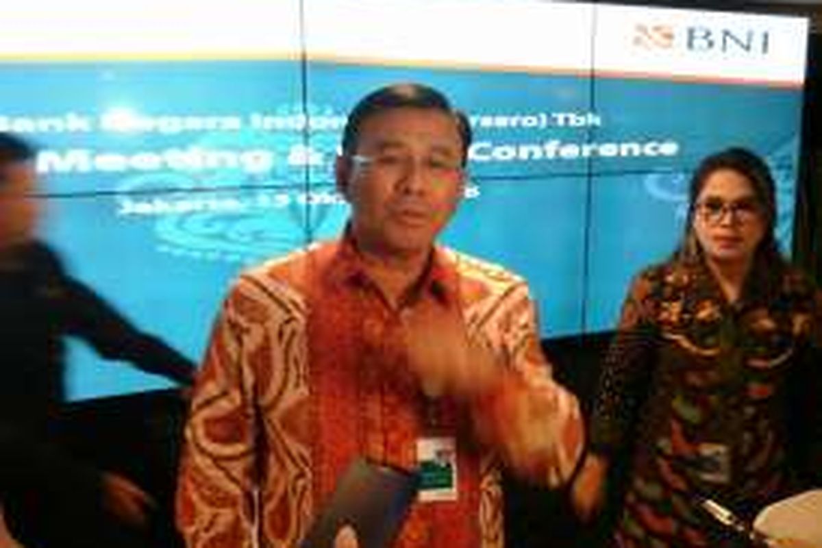 Direktur Utama PT Bank Negara Indonesia (Persero) Tbk (BBNI) Achmad Baiquni di Jakarta, Kamis (13/10/2016).????