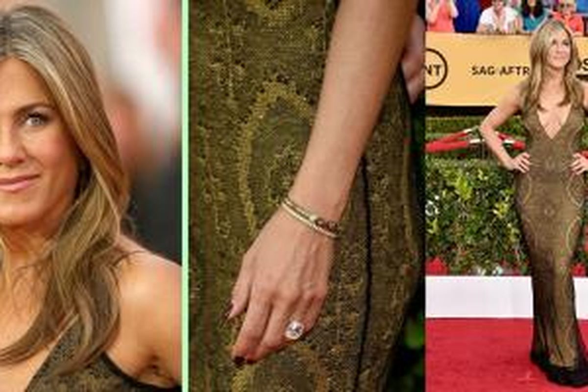 Inilah tampilan memukau Jennifer Aniston di atas karpet merah.