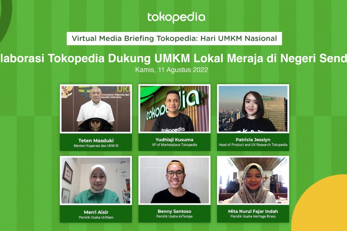 Virtual Media Breifing Tokopedia: Hari UMKM Nasional, Kamis (11/8/2022)