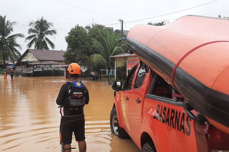 Banjir yang berada di Perumahan Suka Karya, Kelurahan Kenali Asam, Kota Jambi