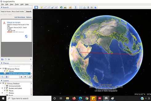 Cara Menentukan Arah Kiblat dengan Google Earth