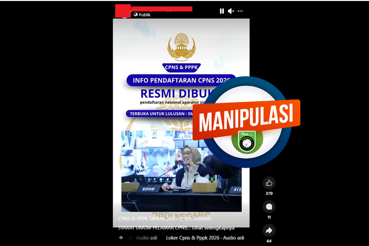 [VIDEO] Hoaks Menpan-RB Umumkan Pendaftaran CPNS, Konten adalah Rekayasa AI