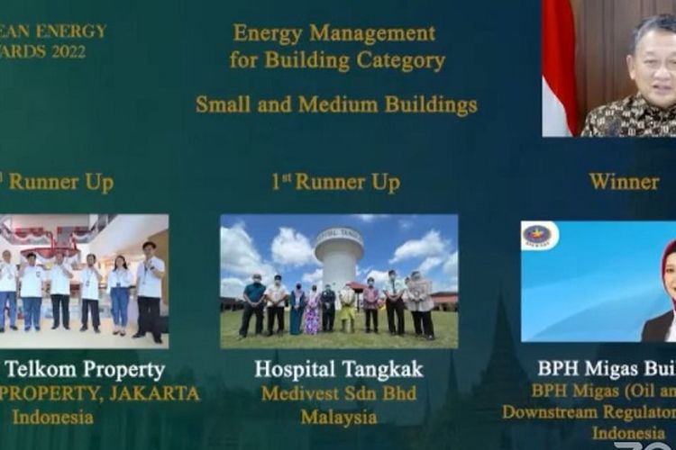 Badan Pengatur Hilir (BPH) Minyak dan Gas Bumi (Migas) berhasil meraih penghargaan ASEAN Energy Awards (AEA) 2022 pada kategori Manajemen Energi Bangunan Gedung. 