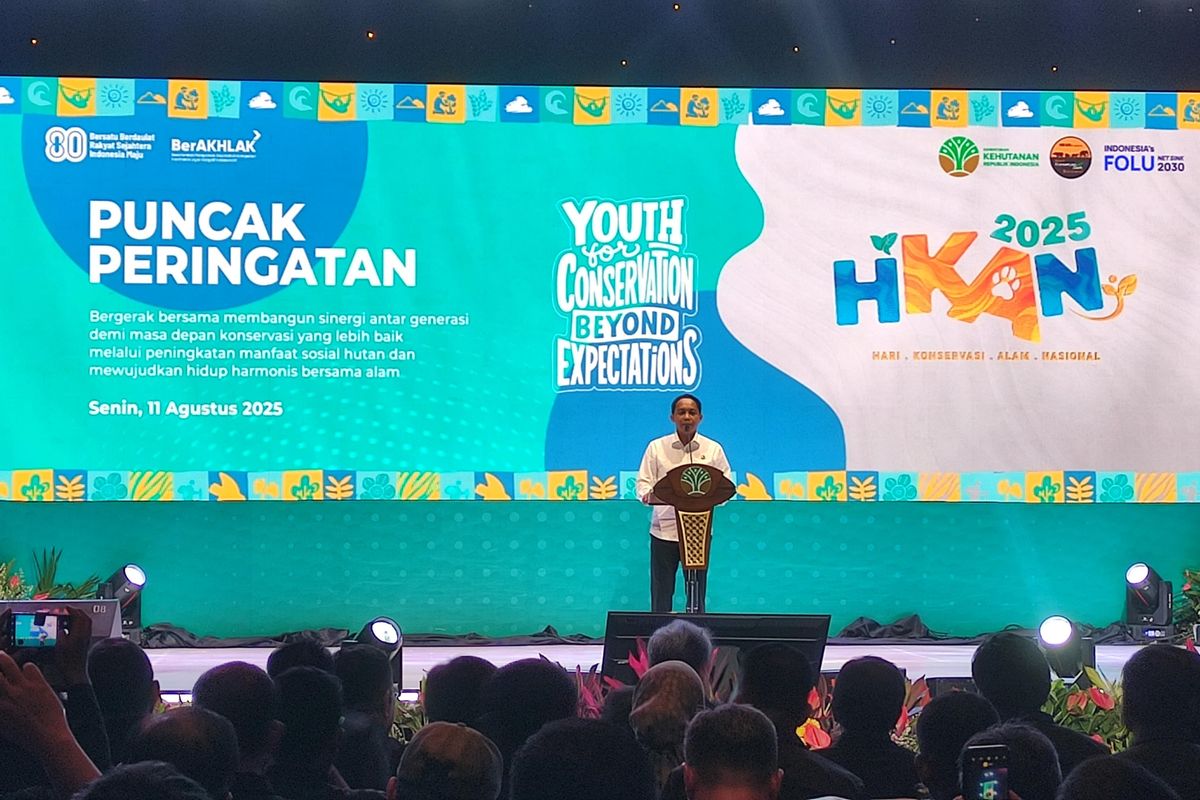 Menhut, Raja Juli Antoni, dalam acara HKAN, Senin (11/8/2025). 