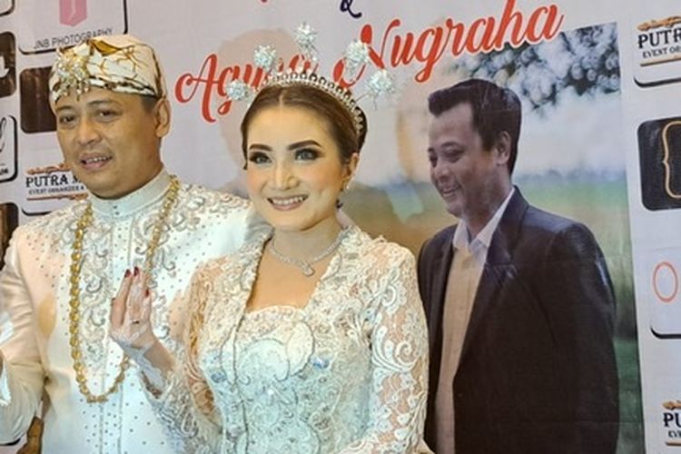 Kiki Amalia dan Agung Nugaraha di Ritz Carlton, Mega Kuningan, Jakarta Selatan, Minggu (27/11/2022).