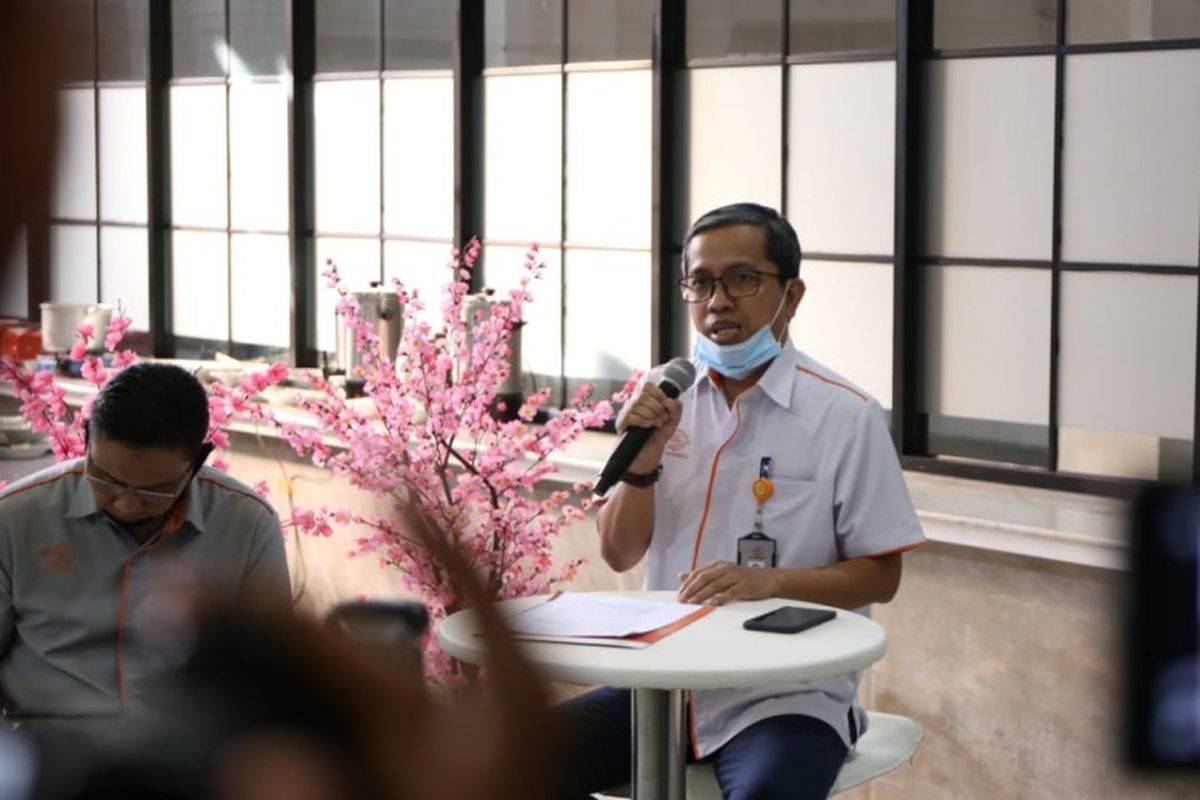 Direktur Jaringan dan Layanan Keuangan PT Pos Indonesia (Persero), Ihwan Sutardiyanta dalam jumpa pers yang berlangsung di Jakarta, Senin (6/7/2020) (Dok. PT Pos Indonesia)