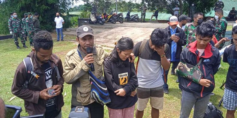 Some health care workers tell their stories following an attack by an armed criminal group in Kiwirok district in Indonesia's Papua on Monday, September 13, 2021. The health care workers were evacuated and brought by the Indonesian military to Jayapura on Friday, September 17, 2021.   
