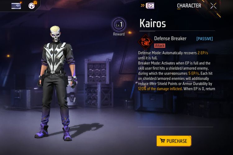 Karakter baru Free Fire bernama Kairos
