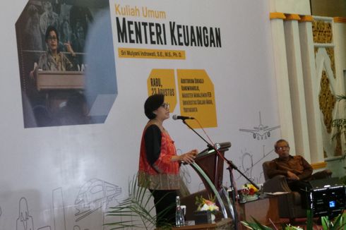 Sri Mulyani Kuliahi Mahasiswa UGM tentang APBN dan Pajak