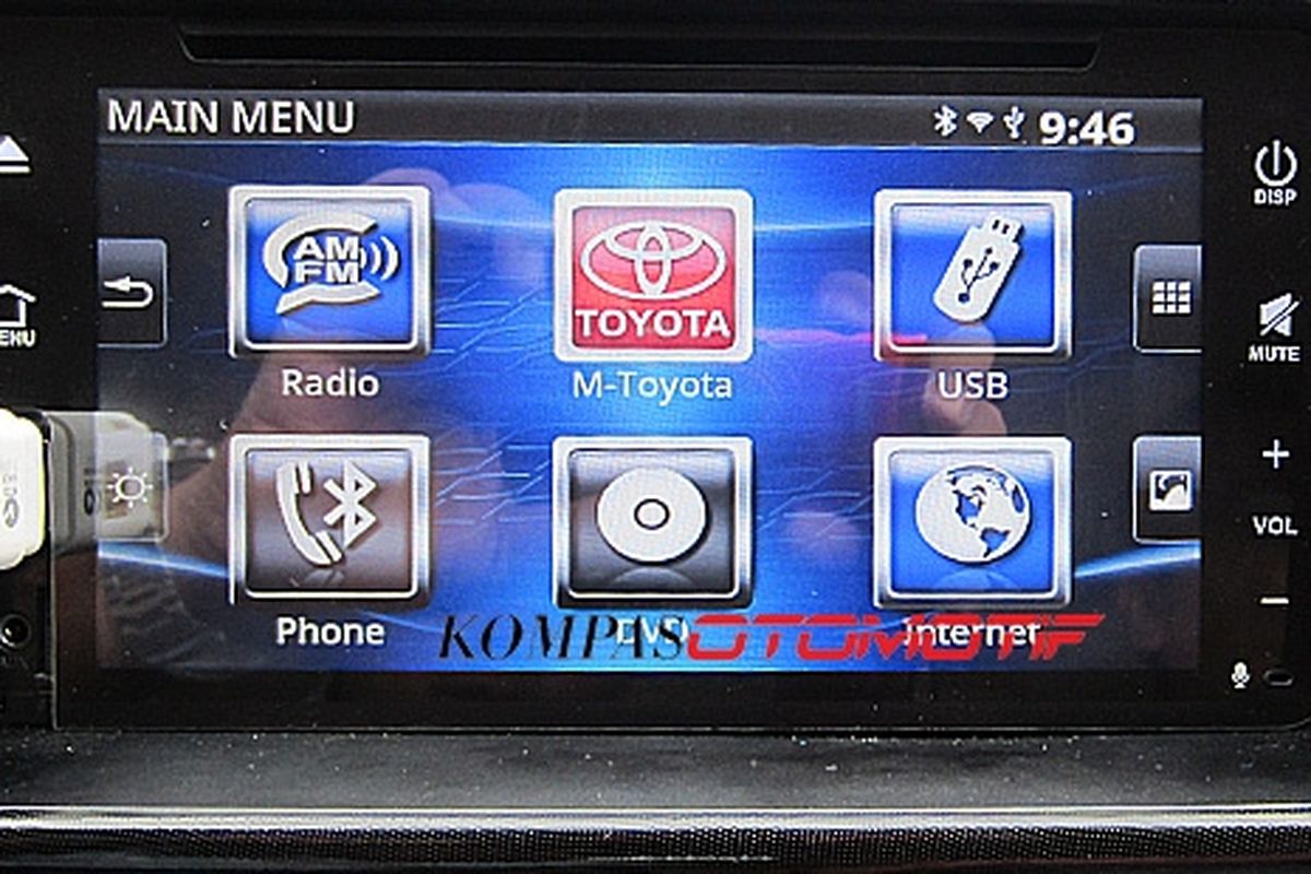 Menu pada head unit Toyota All New Vios