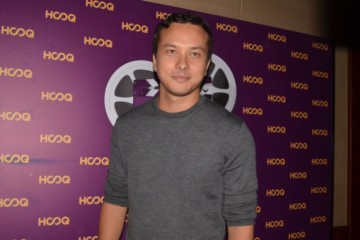 Nicholas Saputra dalam konferensi pers HOOQ Filmmakers Guild di Plaza Indonesia, Jakarta Selatan, Rabu (14/3/2018).