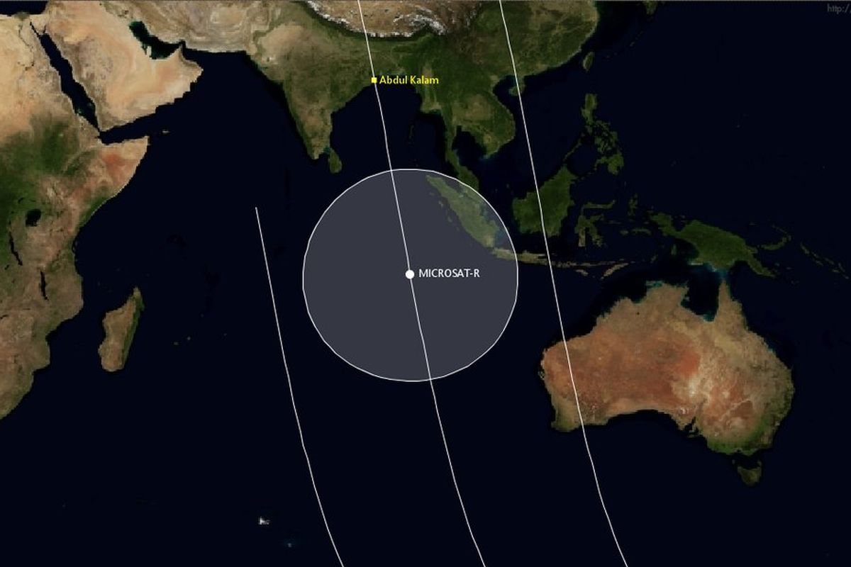 Gambar uji coba rudal anti-satelit India