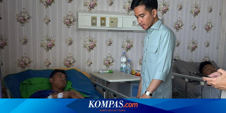 Gibran Jenguk Warga dan Polisi Korban Demo, Tanya Kondisi Usai Kena Bom Molotov