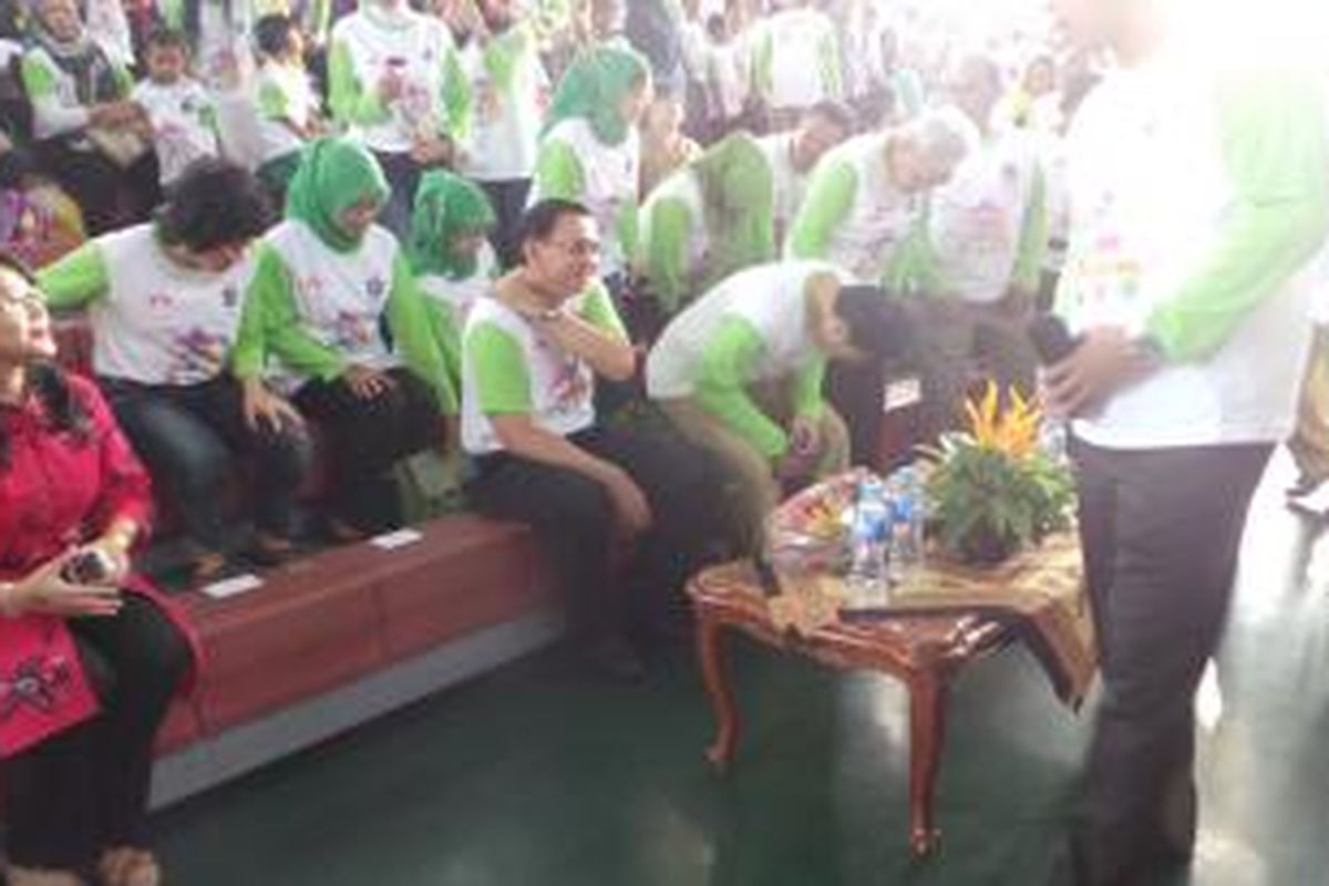 Wakil Gubernur DKI Jakarta Basuki Tjahaja Purnama saat menghadiri acara Hari Anak Nasional, di Dufan, Rabu (20/8/2014).