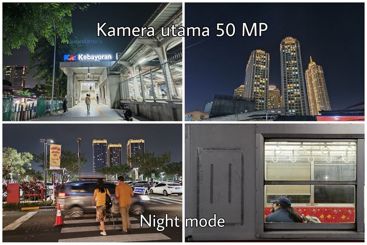 Dalam kondisi minim cahaya seperti saat malam hari, pengguna bisa menggunakan Night mode untuk mendapatkan hasil foto yang tajam dan terang.
