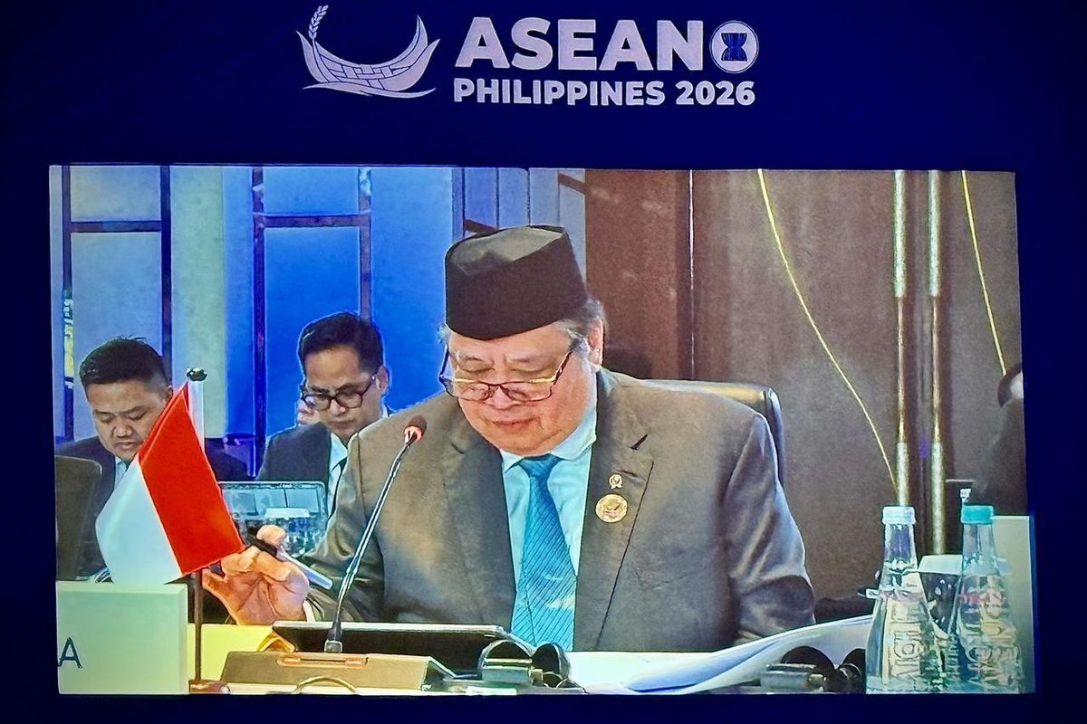 Menko Airlangga Hartarto dalam AECC Meeting di Dusit Thani Cebu, Filipina, Kamis (7/5/2026).