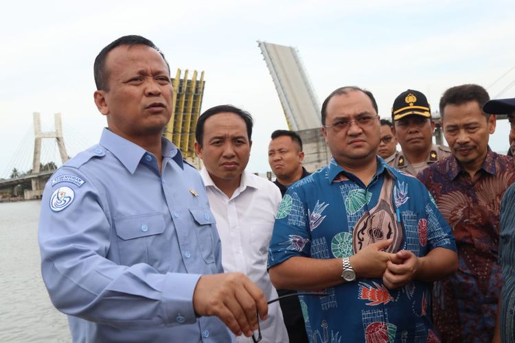 Menteri KKP Edhy Prabowo dan Gubernur Erzaldi Rosman di TPI Ketapang Pangkal Pinang.
