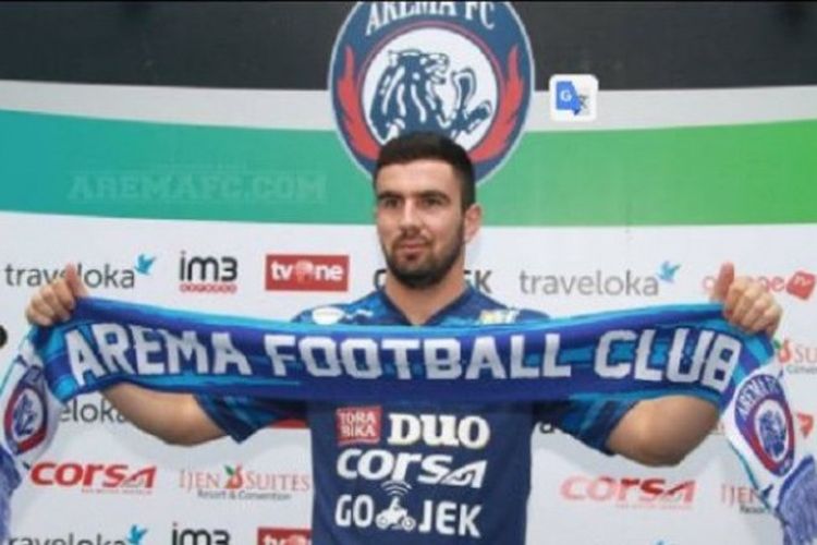 Ahmet Atayew resmi diperkenalkan sebagai pemain Arema FC di Kantor Arema FC, Selasa (8/8/2017).