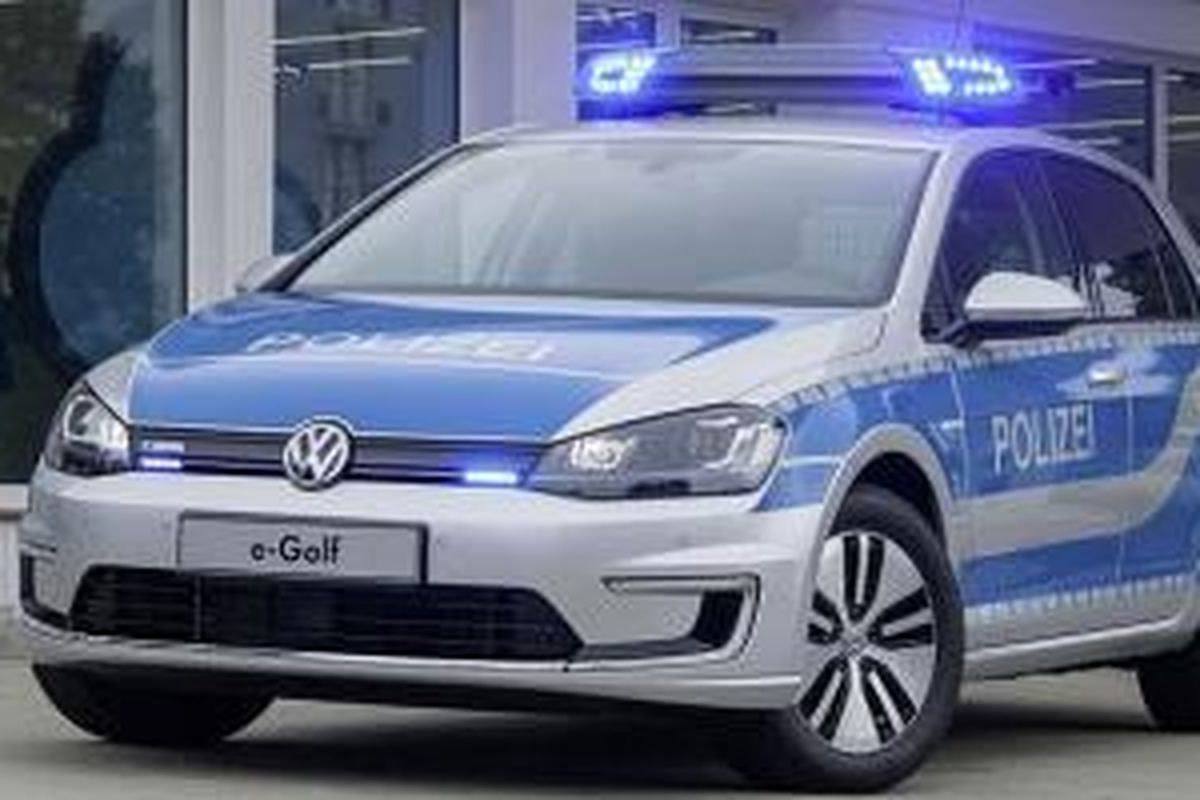 VW e-Golf Polisi yang diperkenalkan di General Police Equipment Exhibition & Conference