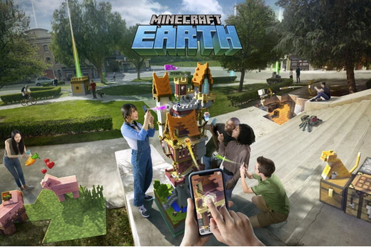 Ilustrasi game Minecraft Earth