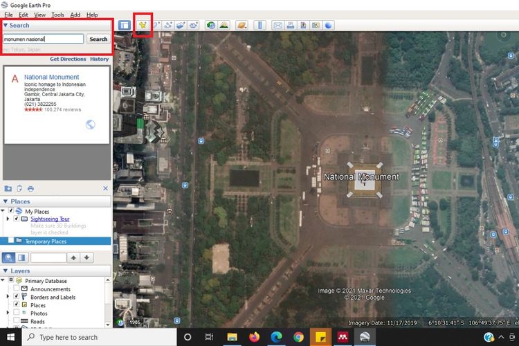 Cara menentukan lokasi di Google Earth