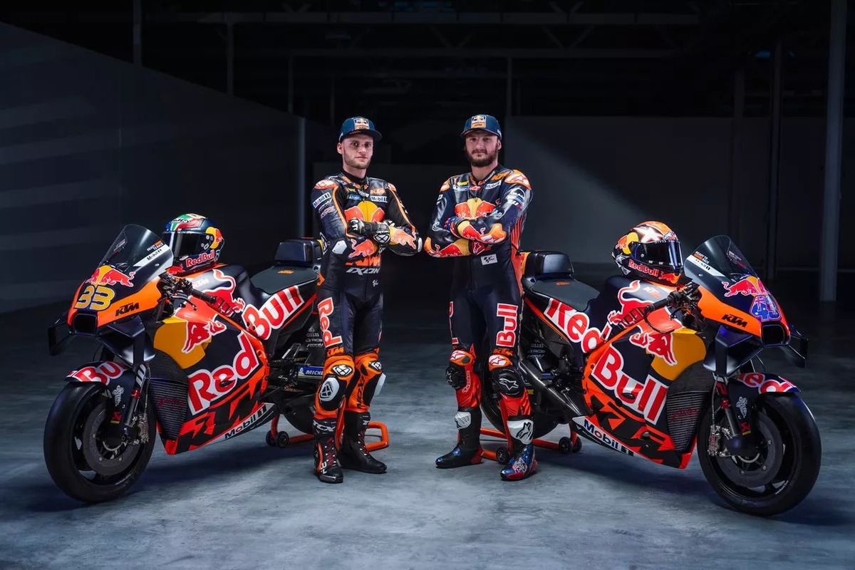 Livery tim Red Bull KTM untuk MotoGP 2023 yang diperkuat Brad Binder dan Jack Miller