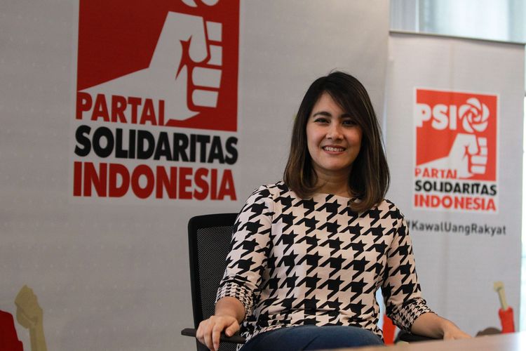 Ketua DPP Partai Solidaritas Indonesia, Isyana Bagoes Oka di Kantor DPP Partai PSI, Jakarta, Senin (15/3/2021).