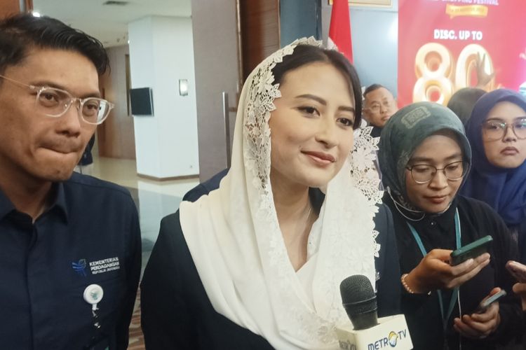 Wamendag Dyah Roro Esti Widya Putri di Kantor Kementerian Perdagangan, Jakarta, Rabu (6/8/2025).