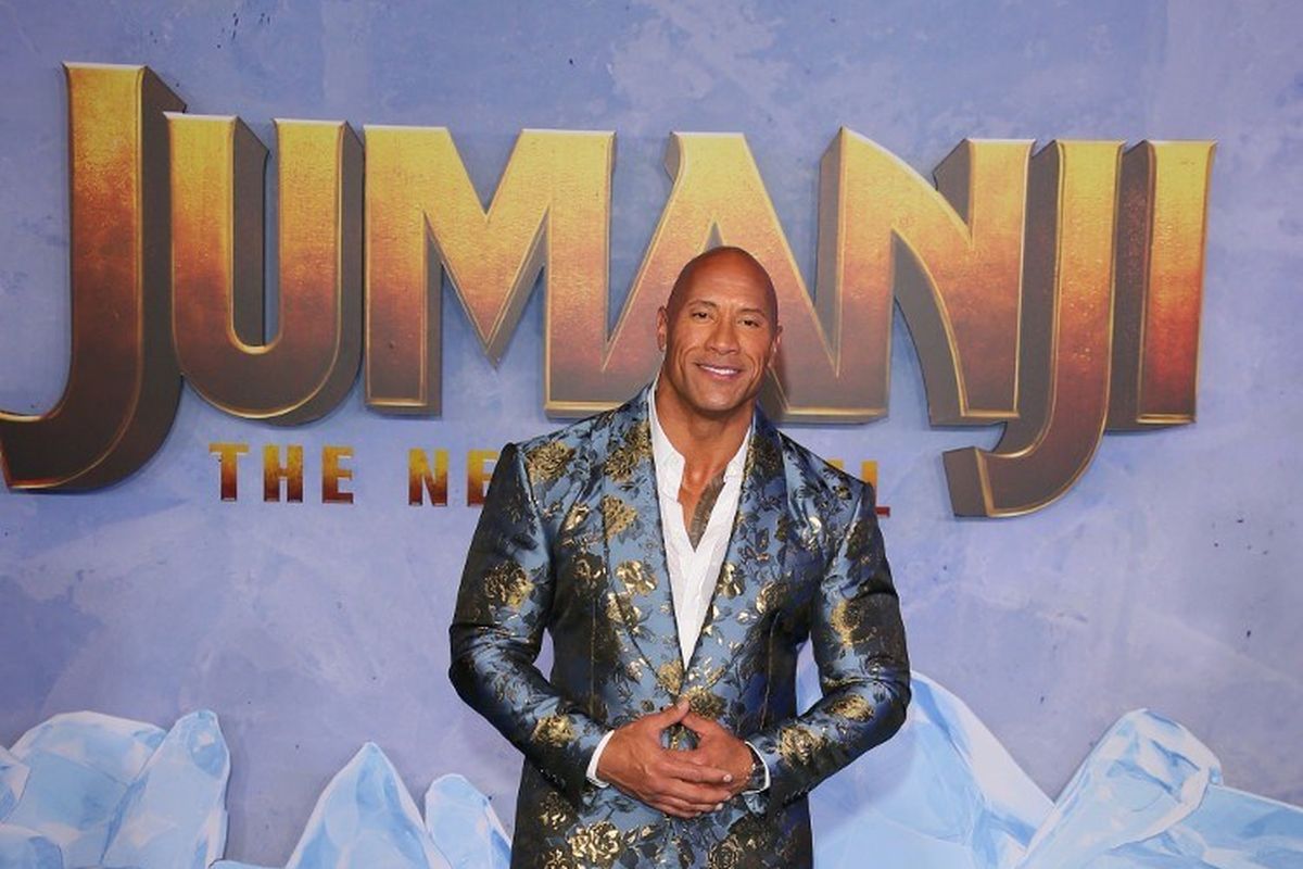 Aktor asal AS Dwayne Johnson menghadiri pemutaran perdana film Jumanji: The Next Level di TCL Chinese di Hollywood pada 9 Desember 2019.