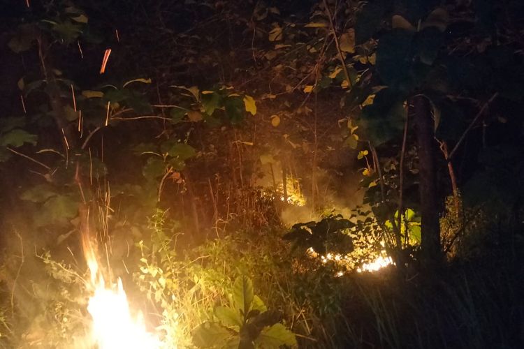 Lahan seluas dua hektare di wilayah Kecamatan Bringin Kabupaten Semarang terbakar akibat sisa pembakaran sampah.