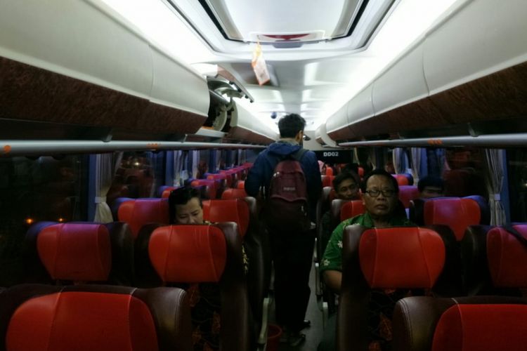 Dek atas bus scania double decker yang promo Rp 50.000 rute Jakarta-Semarang-Solo dari 14-18 Februari 2019