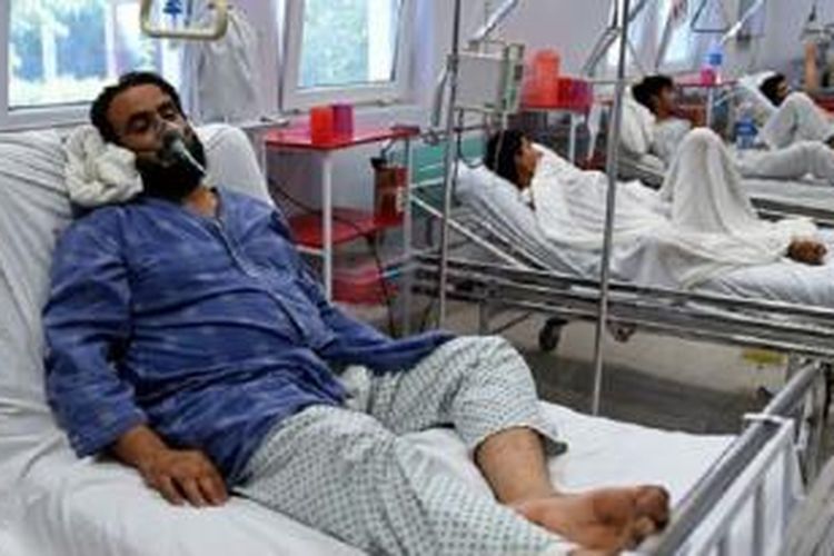 Penyintas dari aksi pengeboman terhadap rumah sakit MSF di Kunduz, Afganistan. 