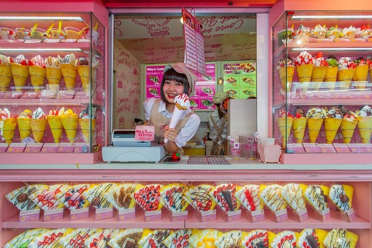 Takeshita Street di Harajuku, Tokyo, Jepang.