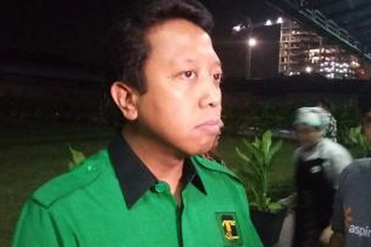 Ketua Umum PPP hasil Muktamar Surabaya, M Romahurmuziy, di Hotel Ibis, Cawang, Jakarta Timur, Jumat (8/1/2016).