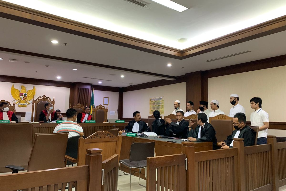 Pengadilan Negeri Jakarta Pusat menggelar sidang dalam kasus pengeroyokan pegiat media sosial Ade Armando di Pengadilan Negeri Jakarta Pusat, Rabu (3/8/2022).