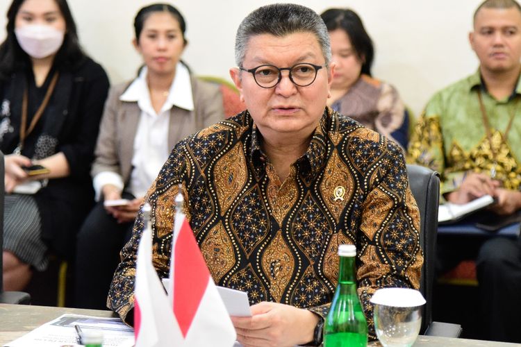 Kepala Badan Nasional Penanggulangan Terorisme (BNPT) Komisaris Jenderal (Komjen) Polisi (Pol) Rycko Amelza Dahniel menerima kunjungan delegasi Jepang di Kantor Pusat BNPT, Sentul, Rabu (26/6/2024). 