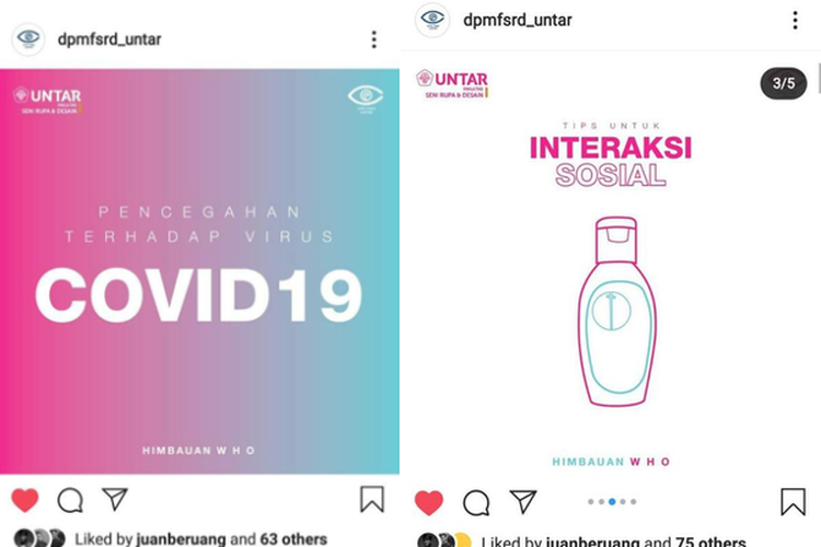 Tangkapan Layar Instagram BEM FSRD Untar