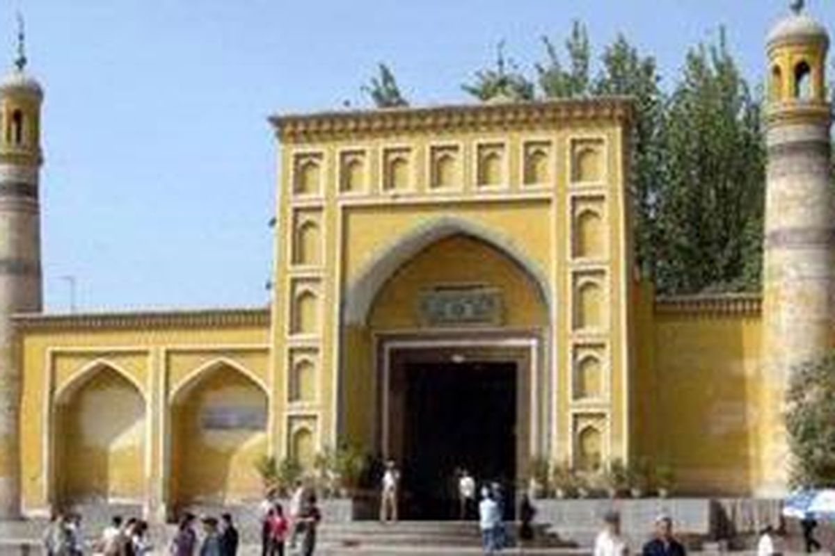 Masjid Idkah, Kashgar, Provinsi Xinjiang China.