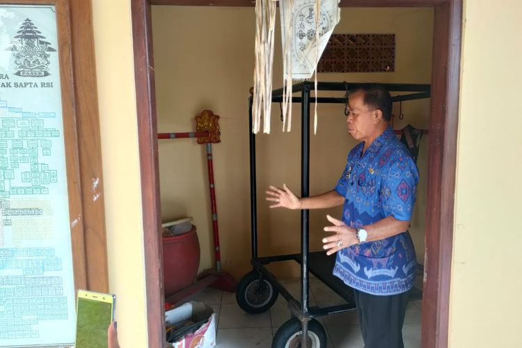 Ruang penyimpanan gamelan di Desa Anturan, Kecamatan Buleleng, Kabupaten Buleleng, Provinsi Bali, yang dibobol maling, Rabu (6/3/2024).