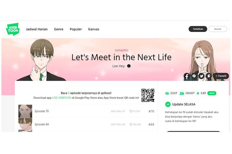 Tangkapan layar Webtoon Let's Meet in the Next Life