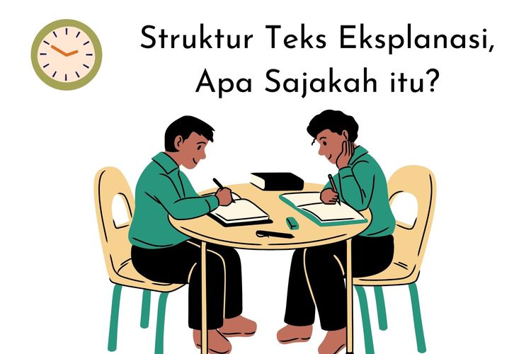 Struktur teks eksplanasi mencakup tiga bagian penting, yaitu pernyataan umum, urutan sebab akibat, serta interpretasi yang bersifat opsional.