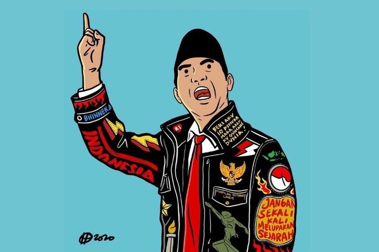 Gelora semangat Soekarno. Ilustrasi karya Hari Merdeka