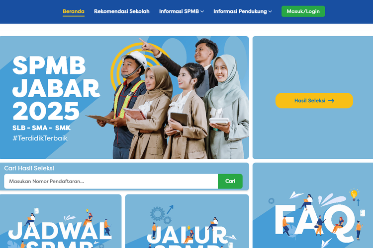 Hari Ini, Pengumuman SPMB Jabar 2025 Tahap 1