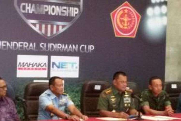 Konferensi pers Indonesian Champions Jenderal Sudirman Cup 2015, Senin (26/10/2015), di Mabes TNI Cilangkap. 