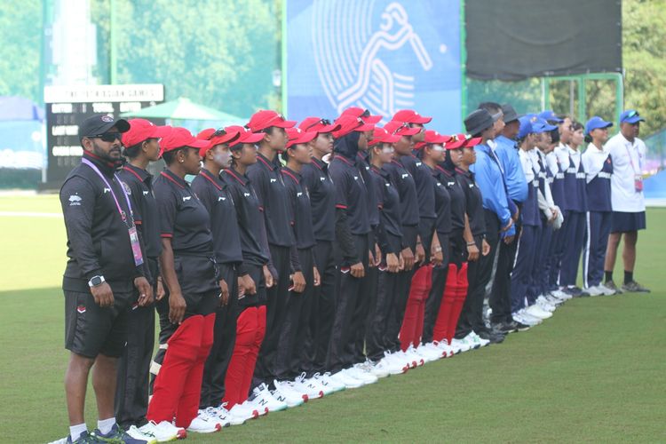 Tim nasional (Timnas) Cricket Putri Indonesia memetik kemenangan dalam pertandingan pembuka Asian Games 2022 yang digelar di Hangzhou, China, Selasa (19/9/2023).