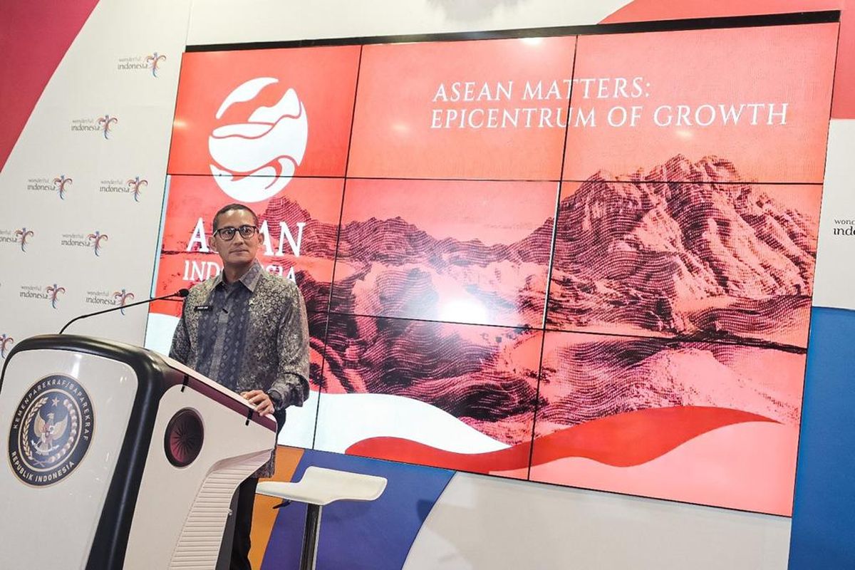 Menteri Pariwisata dan Ekonomi Kreatif (Menparekraf) Sandiaga Uno dalam Weekly Press Briefing bersama Sandi Uno, Senin (9/1/2023)