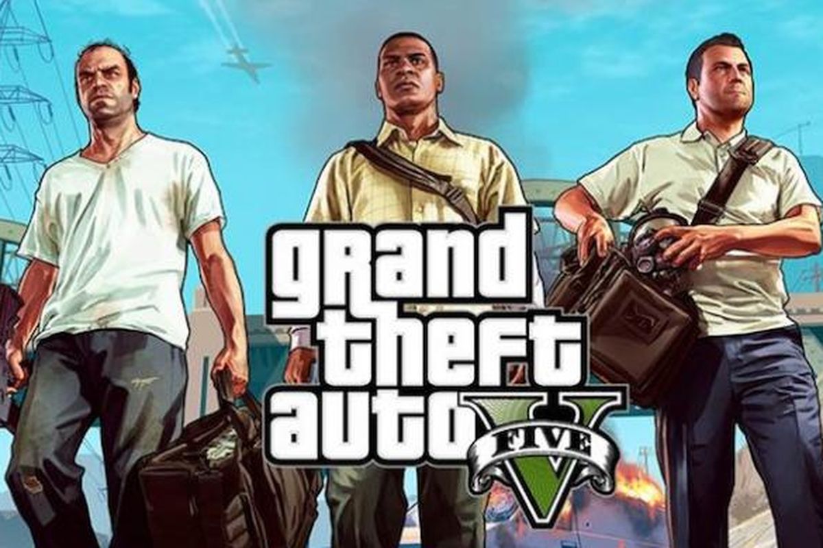 Ilustrasi game open world Grand Theft Auto V